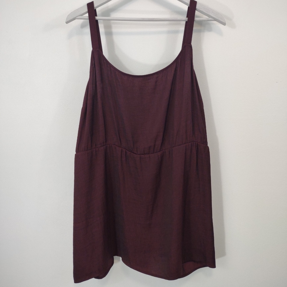 New Maurices Top Plus size 3 Maroon Spaghetti Straps